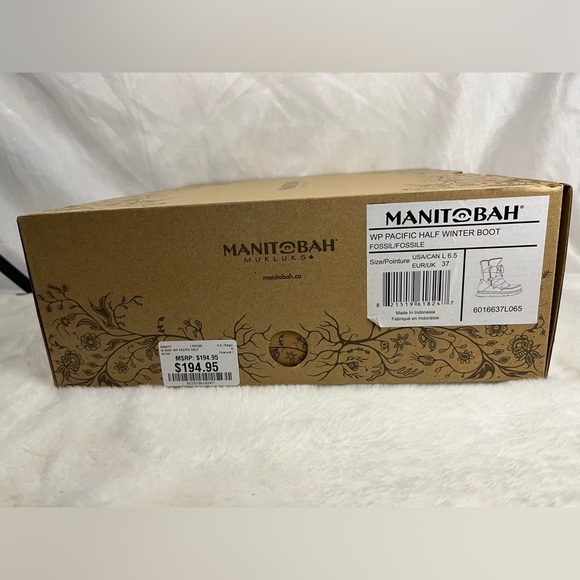 Manitobah WP Pacific Half Winter Leather Boot Fossil. 6.5 FITS SMALL as Size 5. - Picture 14 of 15